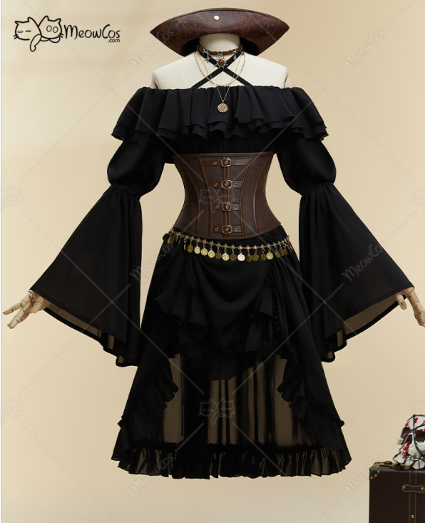 Women'S Fashion Jewellery - MOBBUNNY Women's Halloween Black Pirate Style