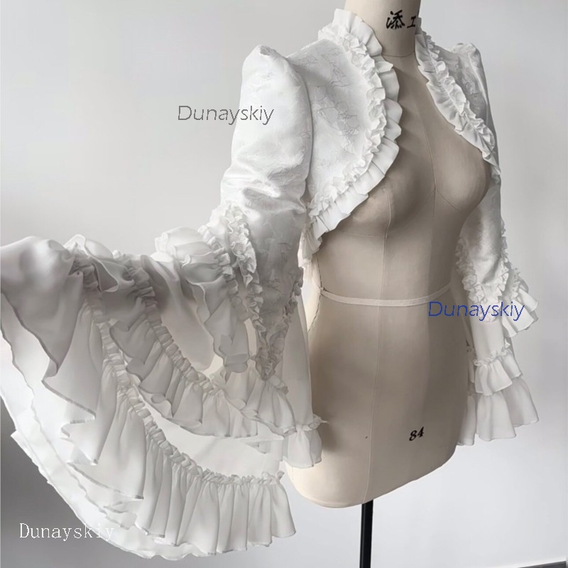 Puff Sleeve Blouse - Gothic Party Vampire Lolita Ouji Layering
