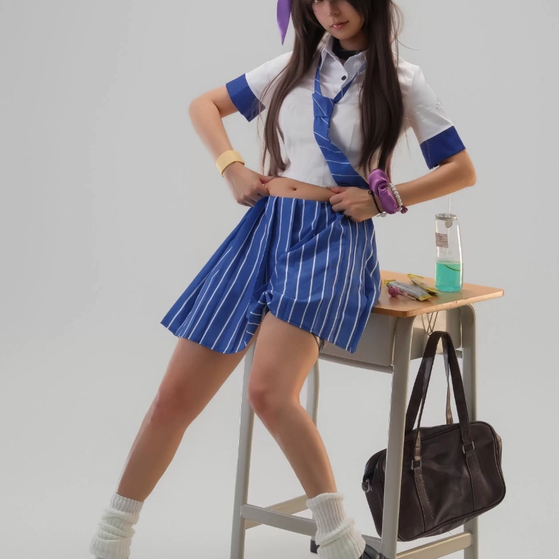 Pleated Skirt Women - Naga Cosplay Costume JK Uniform Navy