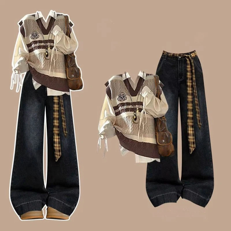Fashion Women's Set Autumn/Win - Women Fashion Jeans Top recension och pris