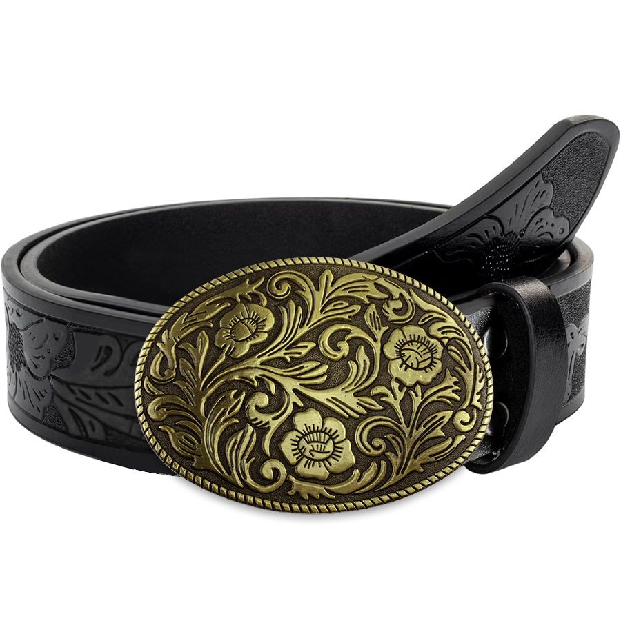 Tang Grass Pattern Buckle Belt - Women Fashion Nz recension och pris