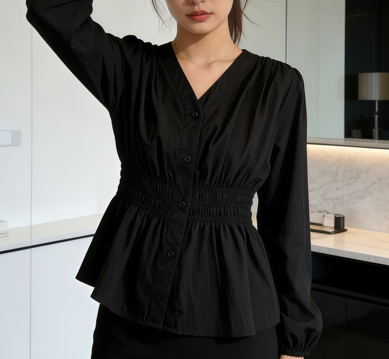 200 Pounds Plus Size Office La - Puff Sleeve Blouse recension och pris