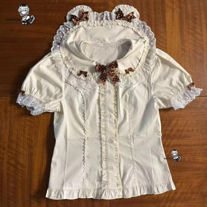 Kawaii Ruffles Blouses Spring  - Puff Sleeve Blouse recension och pris
