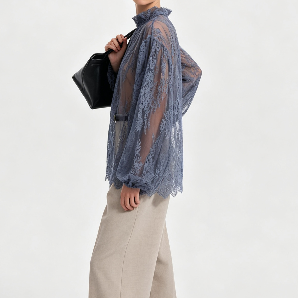 IG 2026 Women's Sheer Lace Blo - Puff Sleeve Blouse recension och pris