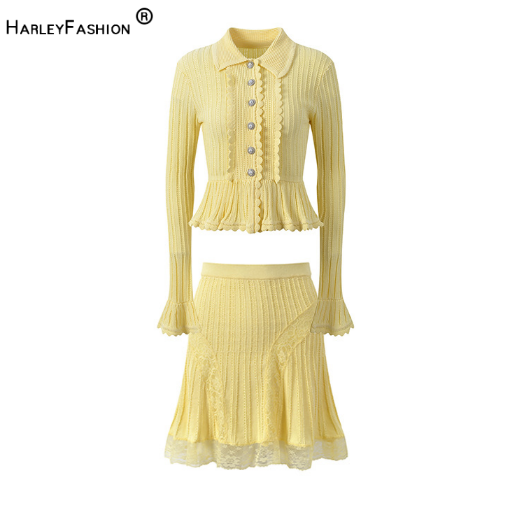 2026 Lady Solid Suit Turn-down - Longline Cardigan Knit recension och pris