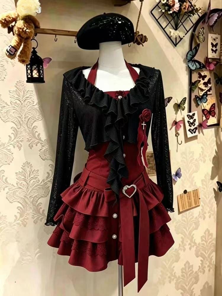 Women Vintage Soft Girl 2 Piec - Longline Cardigan Knit recension och pris