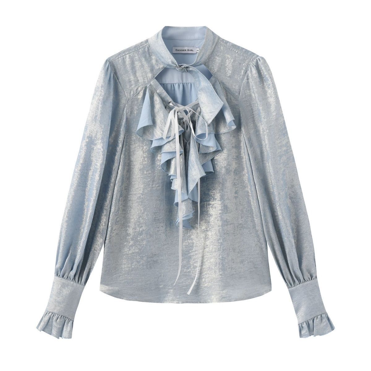 Japanese Sweet Cool Ruffle Tri - Puff Sleeve Blouse recension och pris