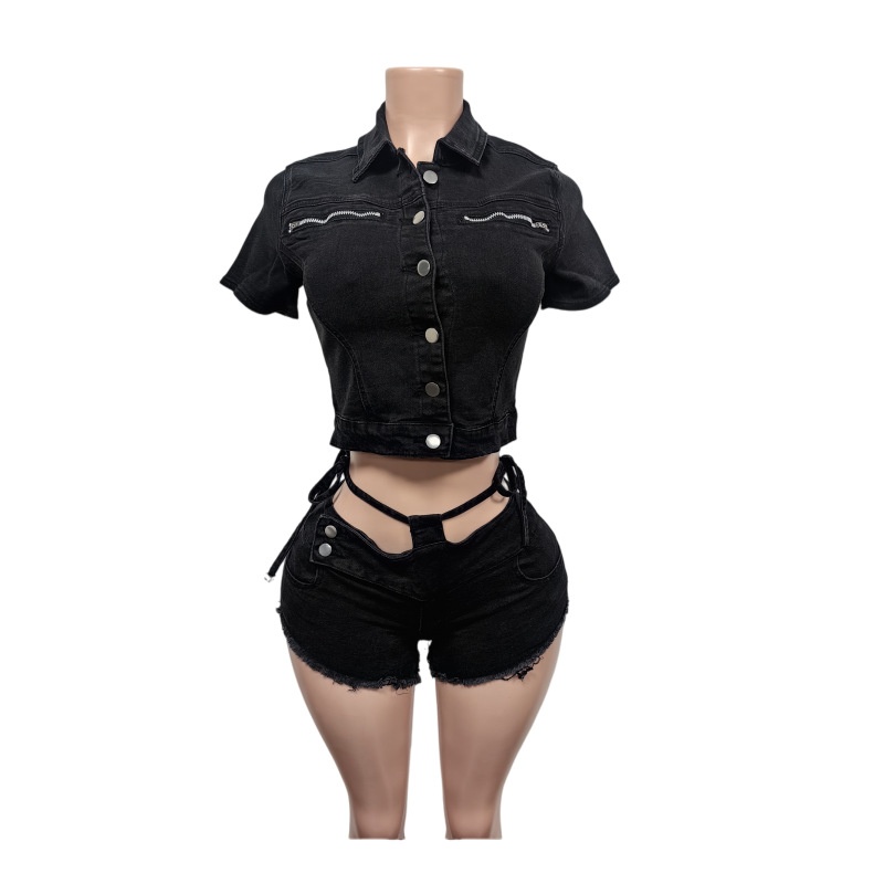 Sexy Denim 2 Piece Sets Women  - Women Fashion Jeans Top recension och pris