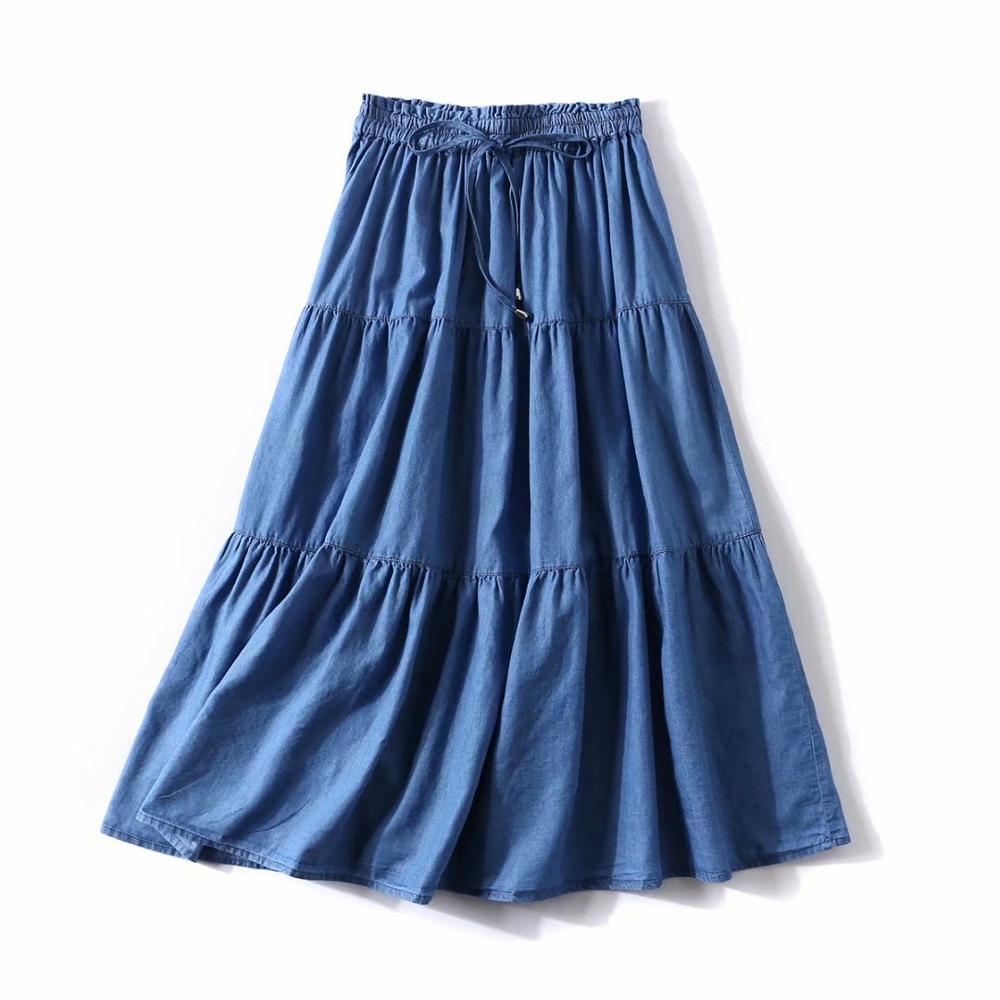 Women' Pleated Denim ruffled s - Pleated Skirt Women recension och pris