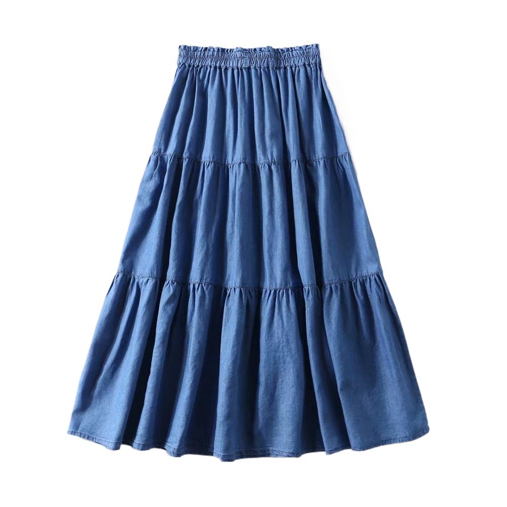 Women' Pleated Denim ruffled s - Pleated Skirt Women recension och pris