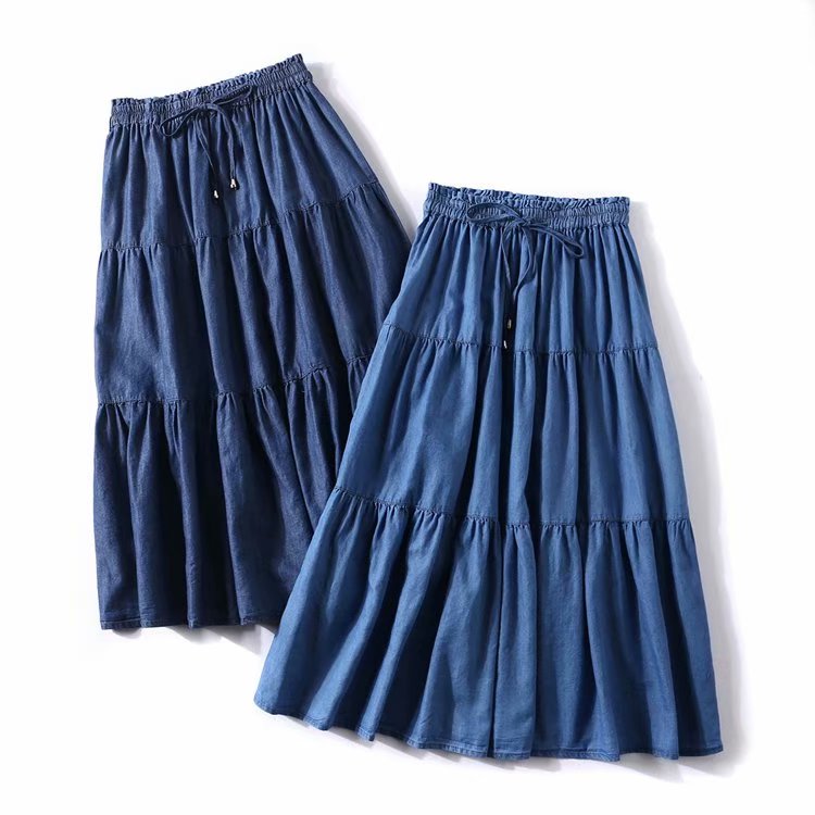Women' Pleated Denim ruffled s - Pleated Skirt Women recension och pris
