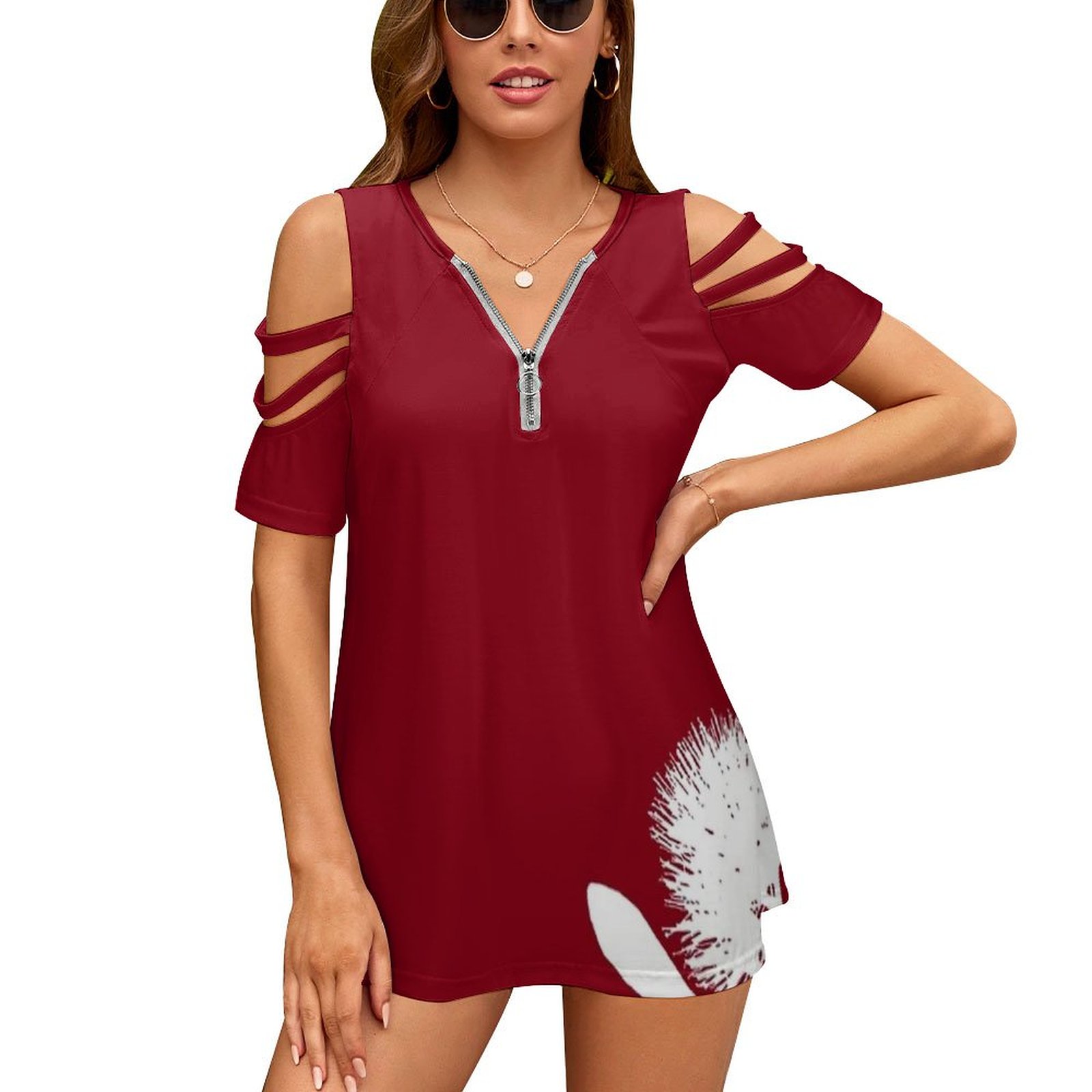 Pohutukawa-White On Red Women  - Women Fashion Nz recension och pris