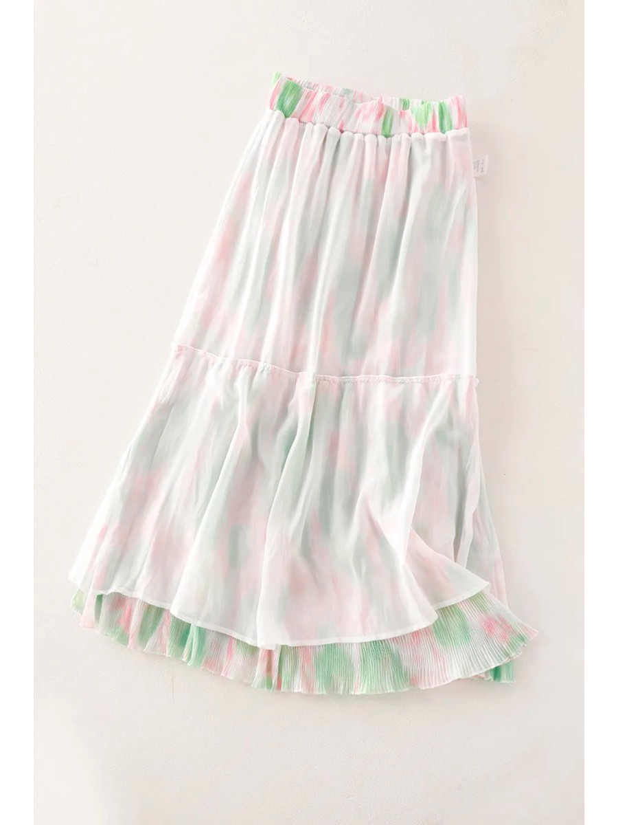 2026 Fashion Sweet Floral Prin - Pleated Skirt Women recension och pris