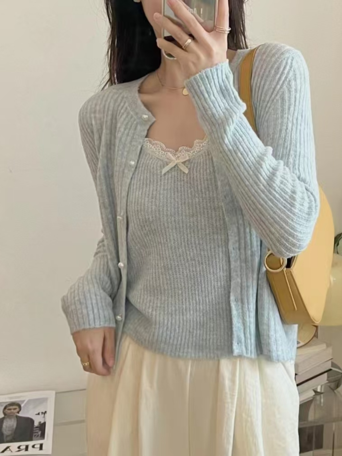 Sweet  Knot Knitted Cardigan W - Longline Cardigan Knit recension och pris