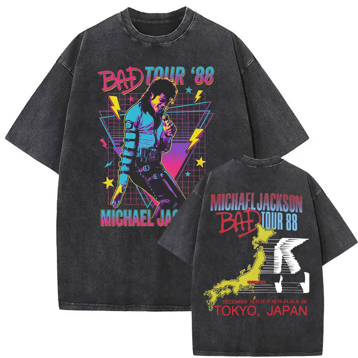 Vintage Washed King of Pop Bad - Women'S Fashion From The 80S recension och pris