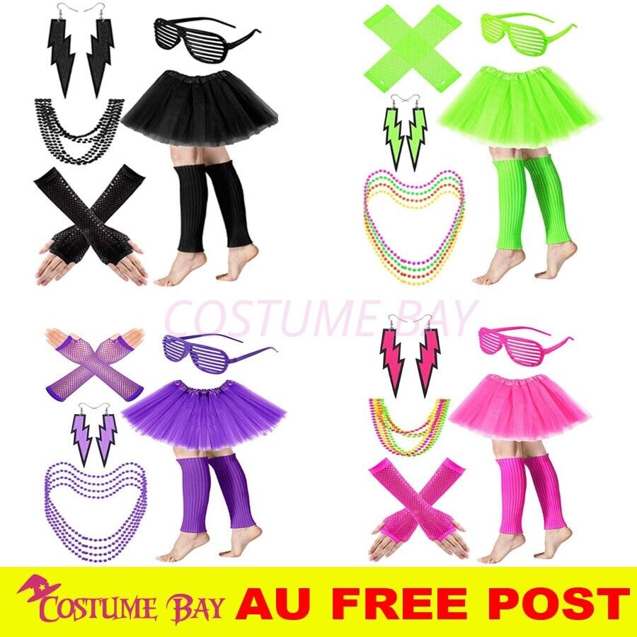 PESENAR Womens Neon 80s Tutu S - Women'S Fashion From The 80S recension och pris