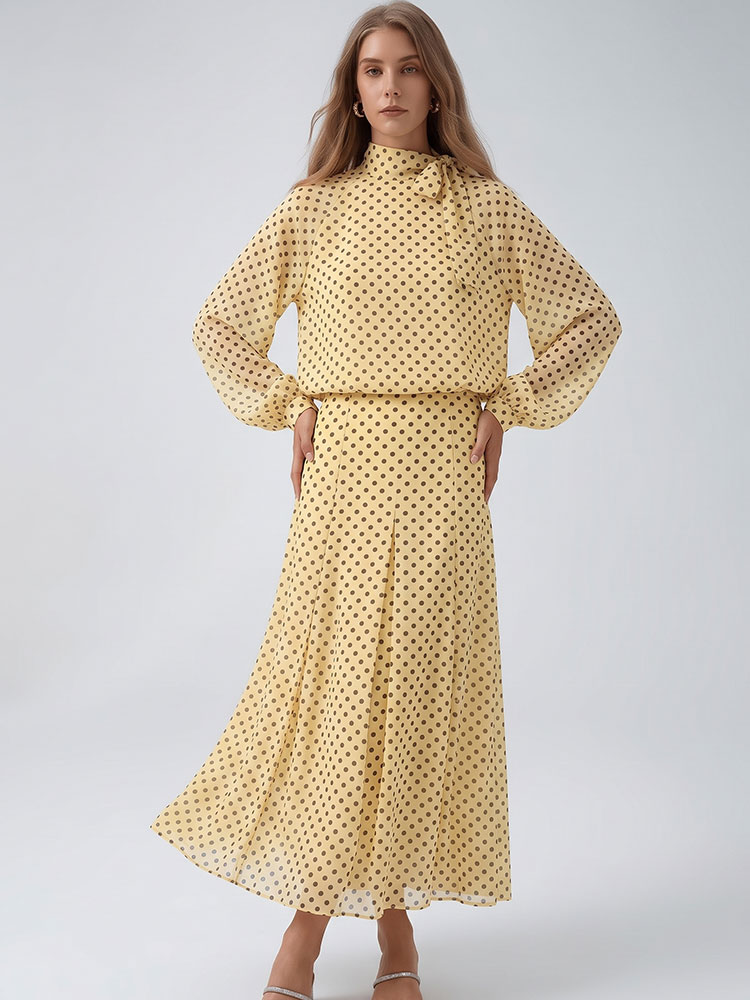 HH Vintage Womens Polka Dot Su - Puff Sleeve Blouse recension och pris
