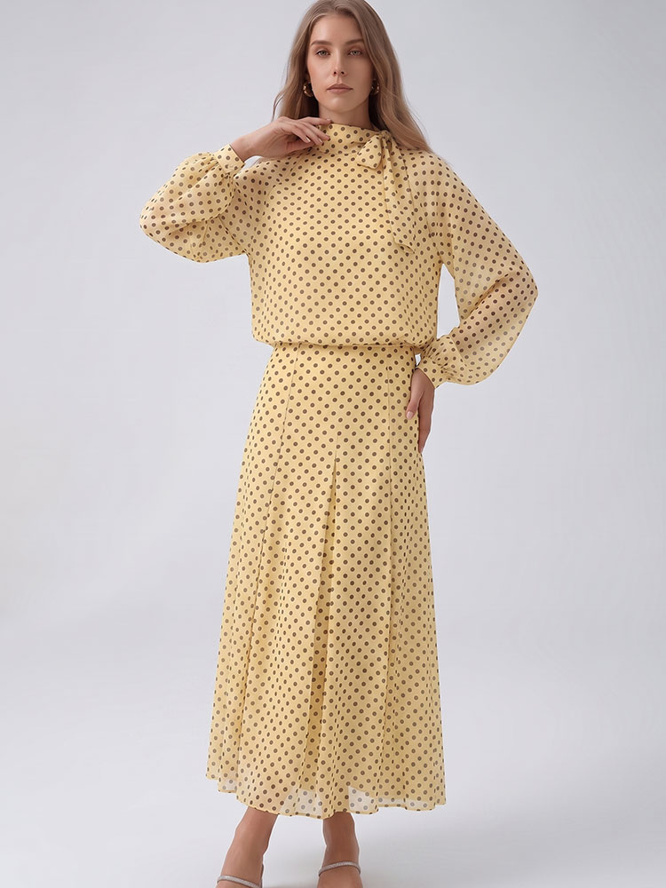 HH Vintage Womens Polka Dot Su - Puff Sleeve Blouse recension och pris