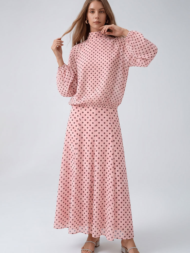 HH Vintage Womens Polka Dot Su - Puff Sleeve Blouse recension och pris