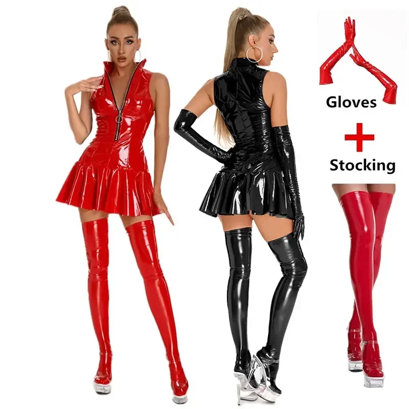 Women's Leather Dress Plus Siz - Pleated Skirt Women recension och pris
