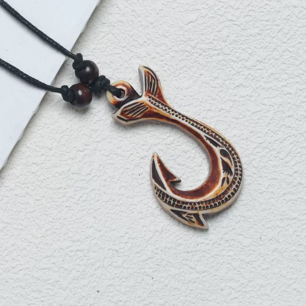 NZ Maori Fish Hook Charm Neckl - Women Fashion Nz recension och pris