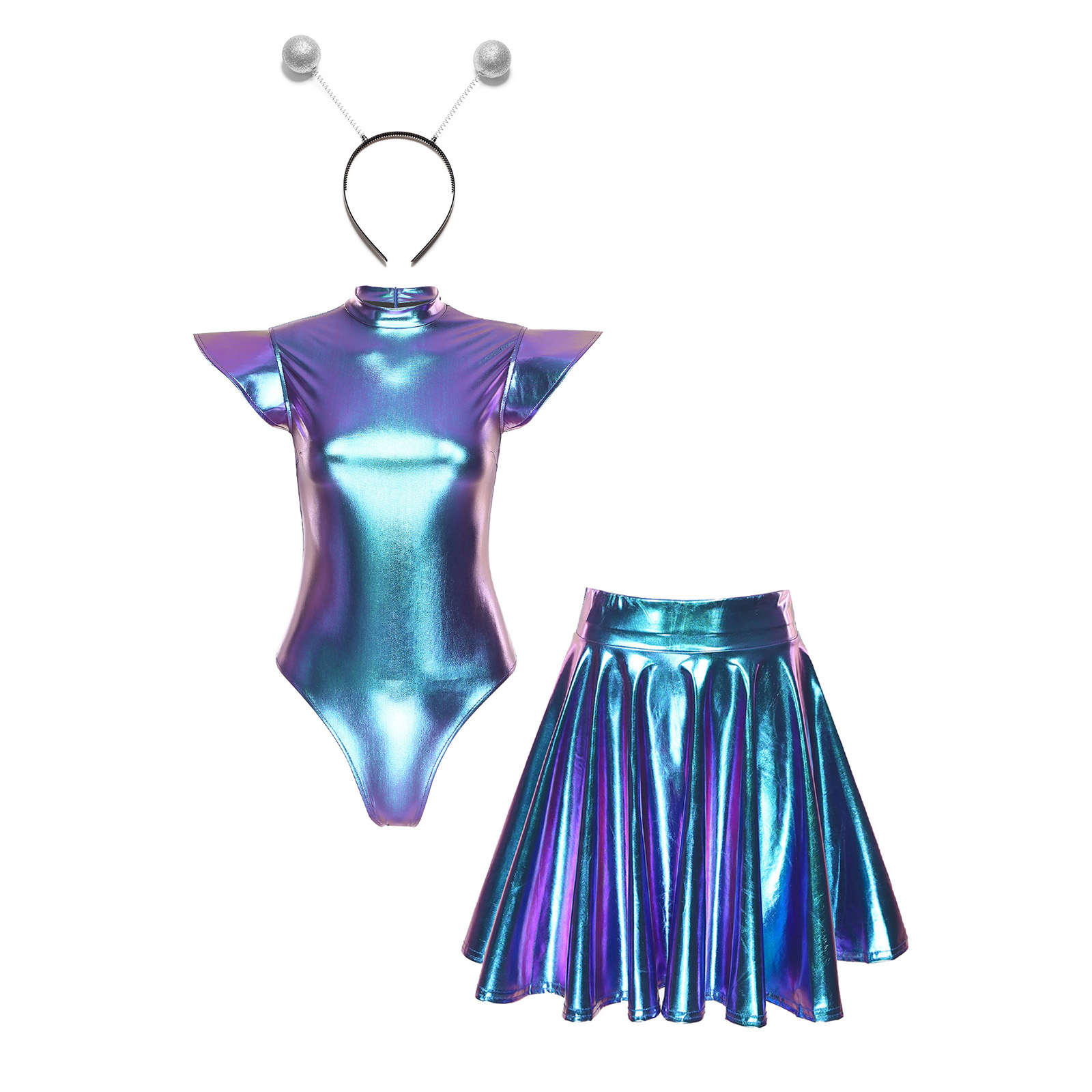 Women Halloween Alien Robot As - Pleated Skirt Women recension och pris
