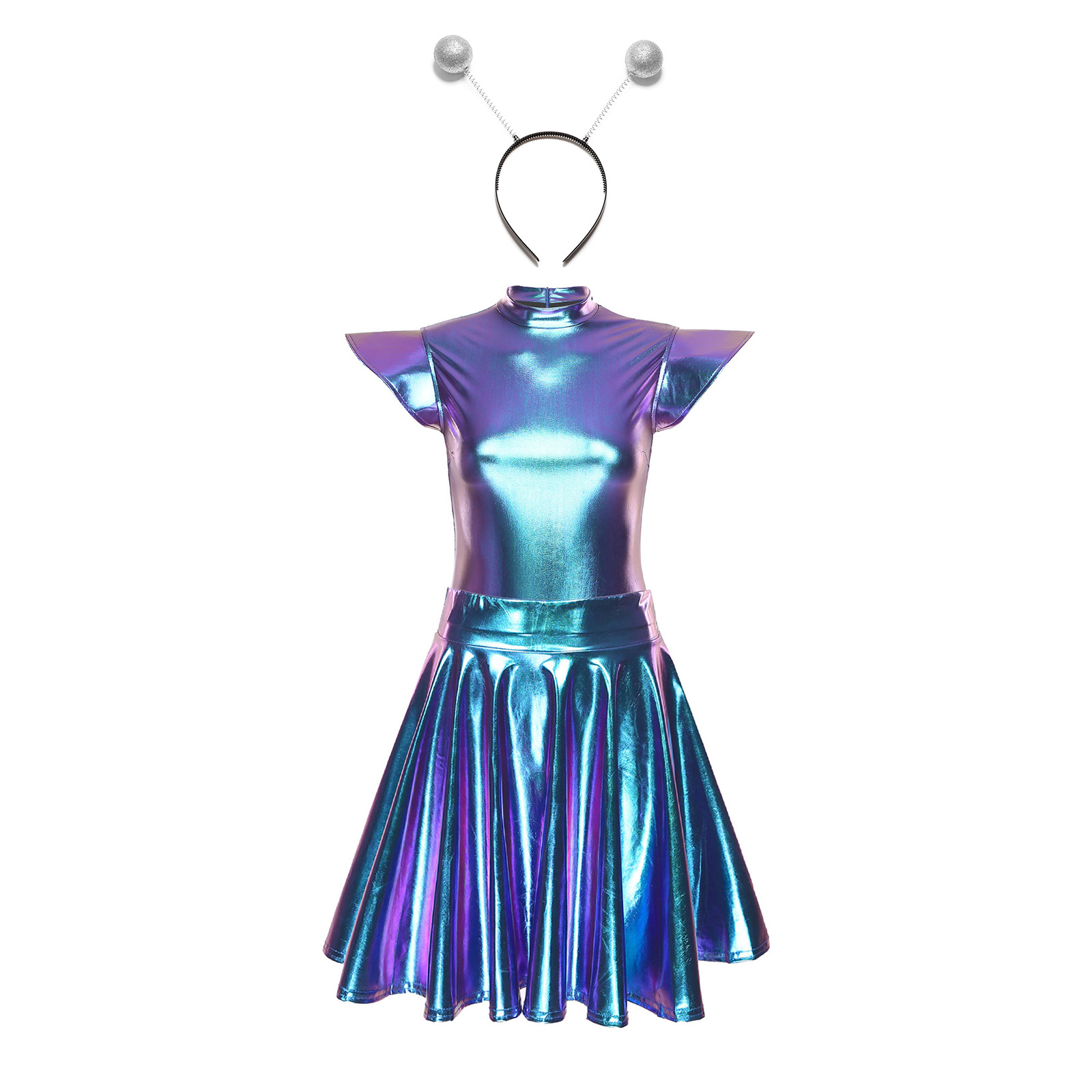 Women Halloween Alien Robot As - Pleated Skirt Women recension och pris