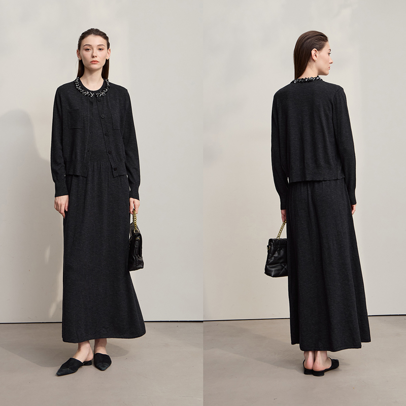 AMII Midi Dresses 2026 Autumn  - Longline Cardigan Knit recension och pris