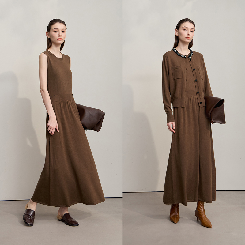 AMII Midi Dresses 2026 Autumn  - Longline Cardigan Knit recension och pris