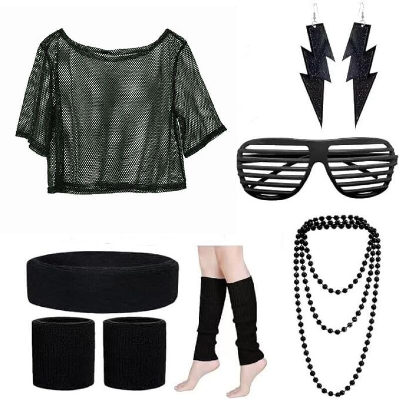 80s Hippie Disco Outfit Set Ne - Women'S Fashion From The 80S recension och pris