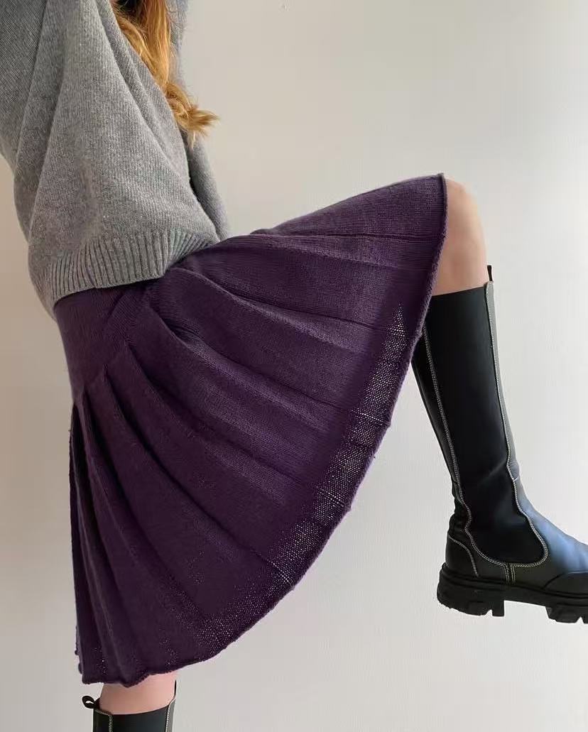 High waisted slimming versatil - Pleated Skirt Women recension och pris