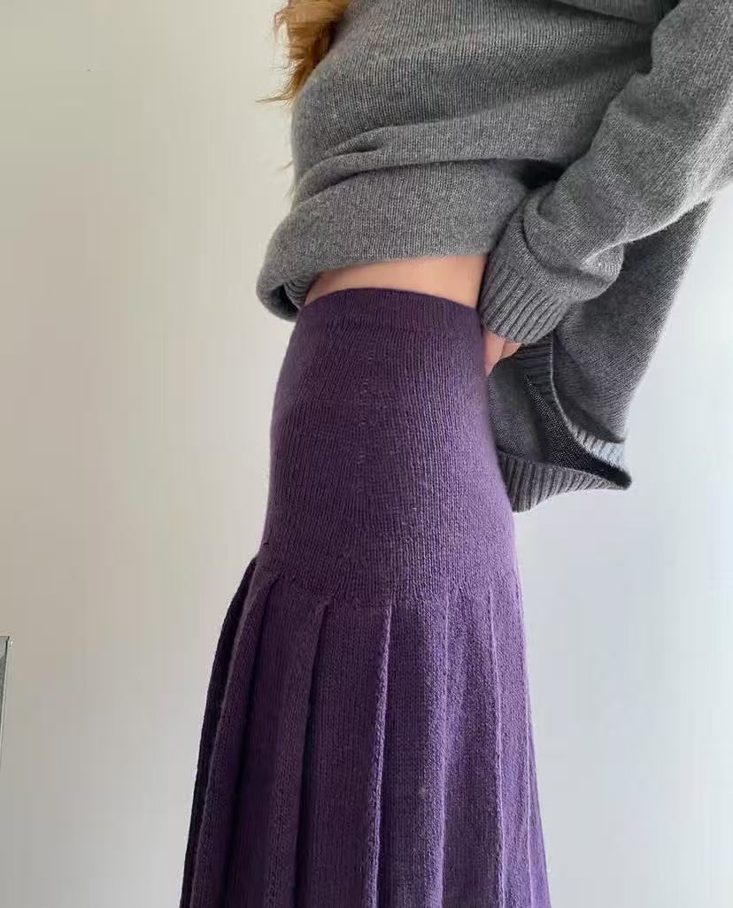 High waisted slimming versatil - Pleated Skirt Women recension och pris