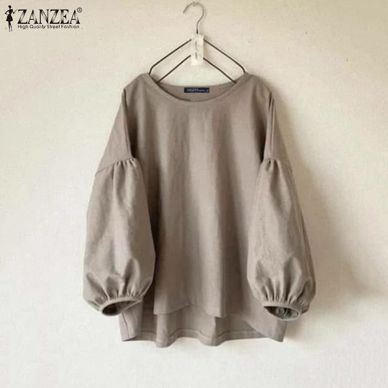 ZANZEA Plus Size Woman Casual  - Puff Sleeve Blouse recension och pris