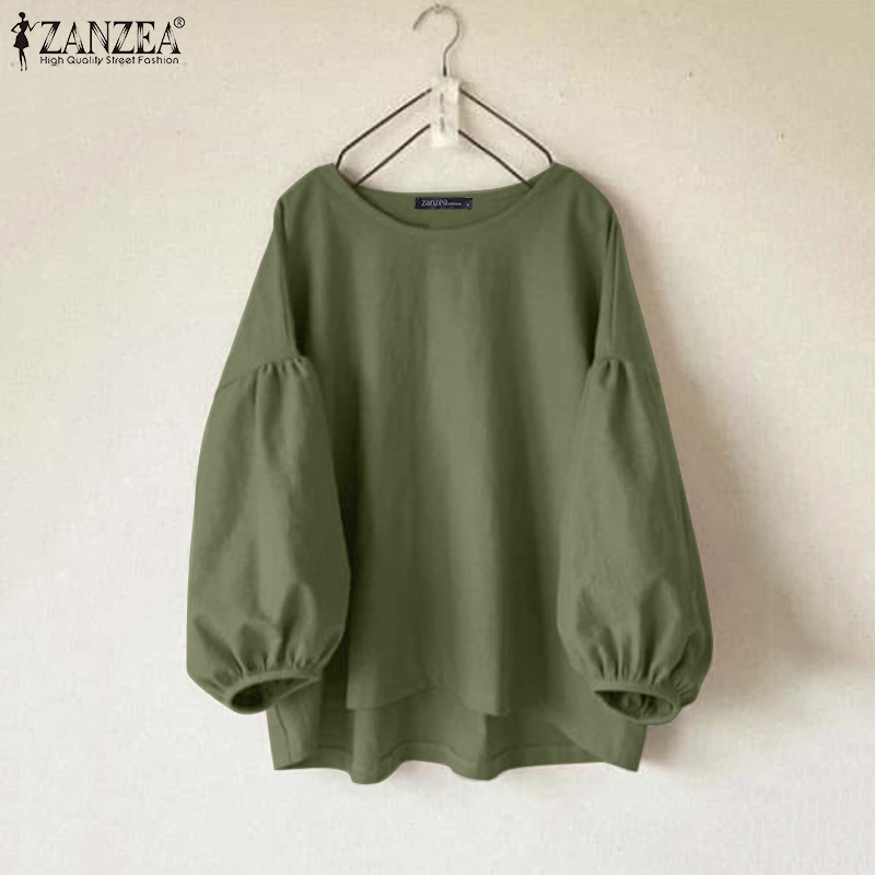 ZANZEA Plus Size Woman Casual  - Puff Sleeve Blouse recension och pris