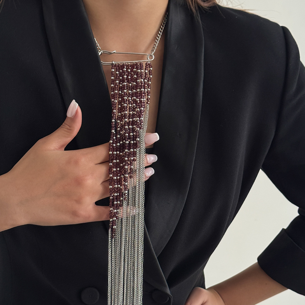 Silver Color Tassel Chain Broo - Women'S Fashion Jewellery recension och pris
