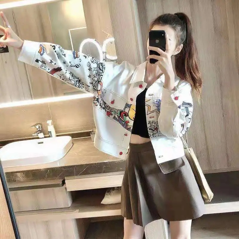 Korean Female Fashion Leisure  - Women Fashion Jeans Top recension och pris