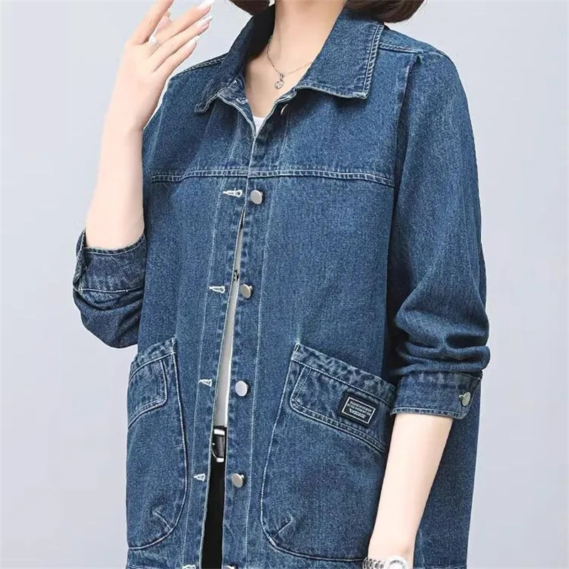 Spring Autumn Lady Long Sleeve - Women Fashion Jeans Top recension och pris