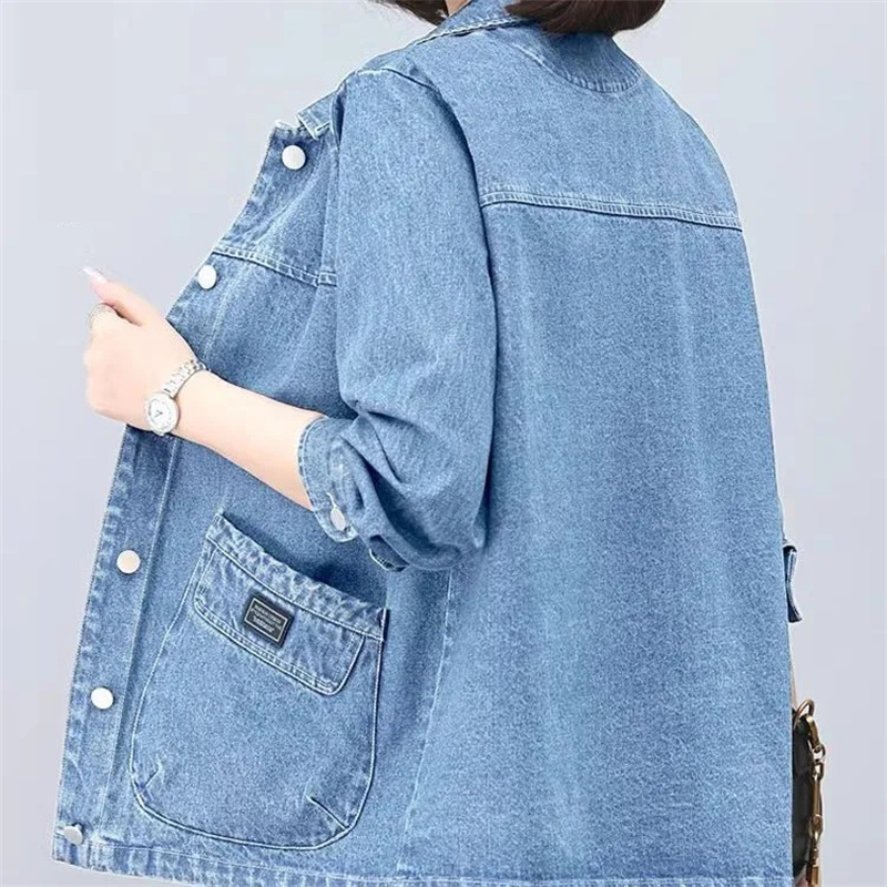 Spring Autumn Lady Long Sleeve - Women Fashion Jeans Top recension och pris