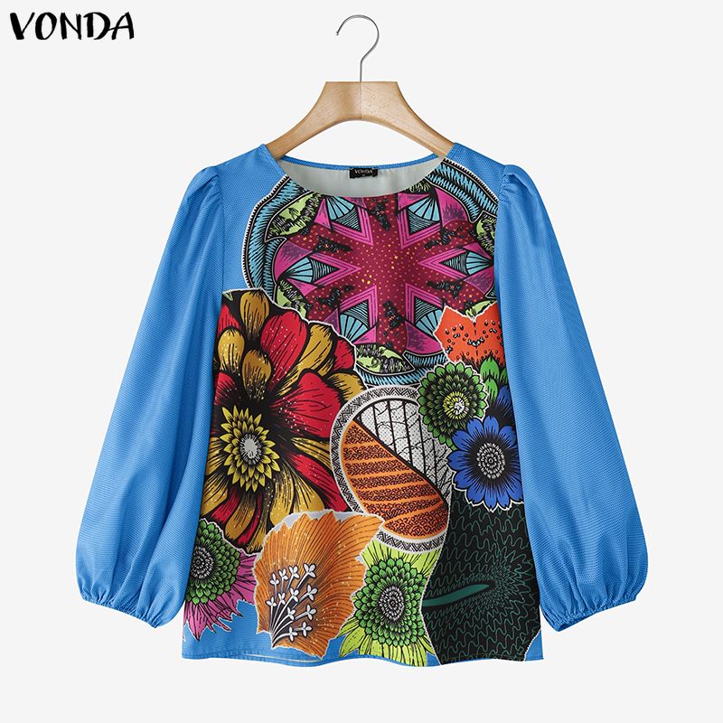 Plus Size 5XL VONDA Women Fash - Puff Sleeve Blouse recension och pris