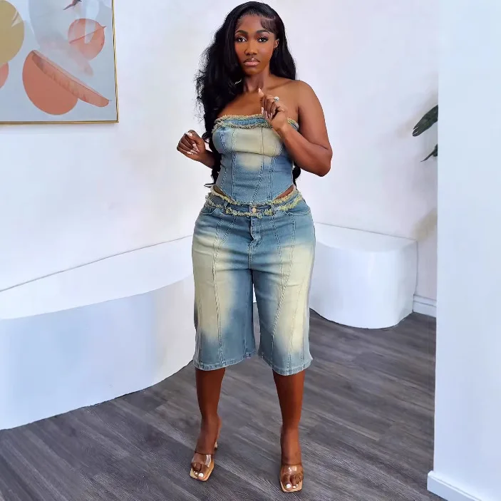 European and American Women's  - Women Fashion Jeans Top recension och pris