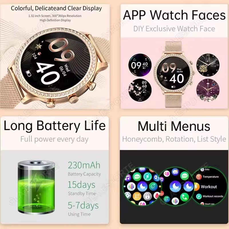 Elegant Ladies' Smartwatch Blu - Women Fashion Online recension och pris